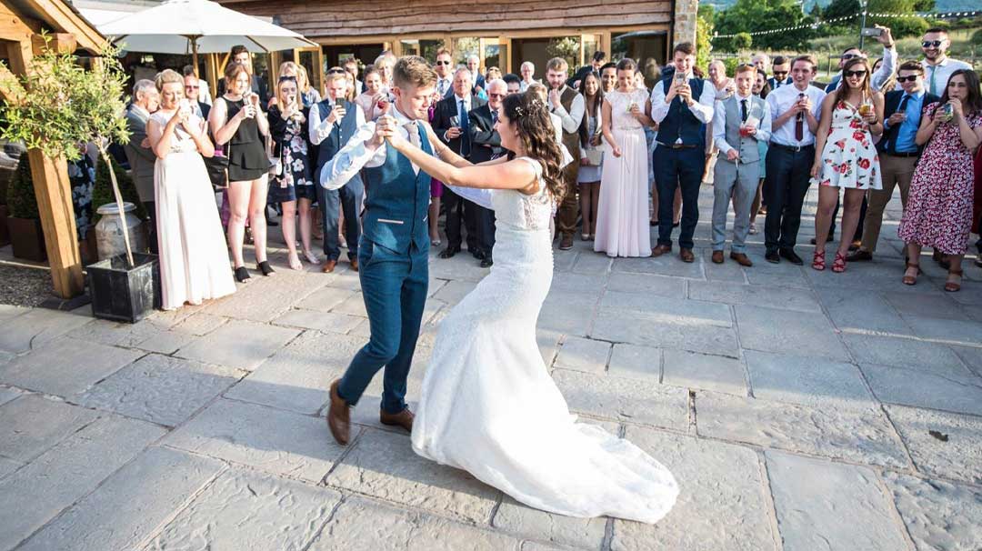 first dance at wedding reception in Chester north west England